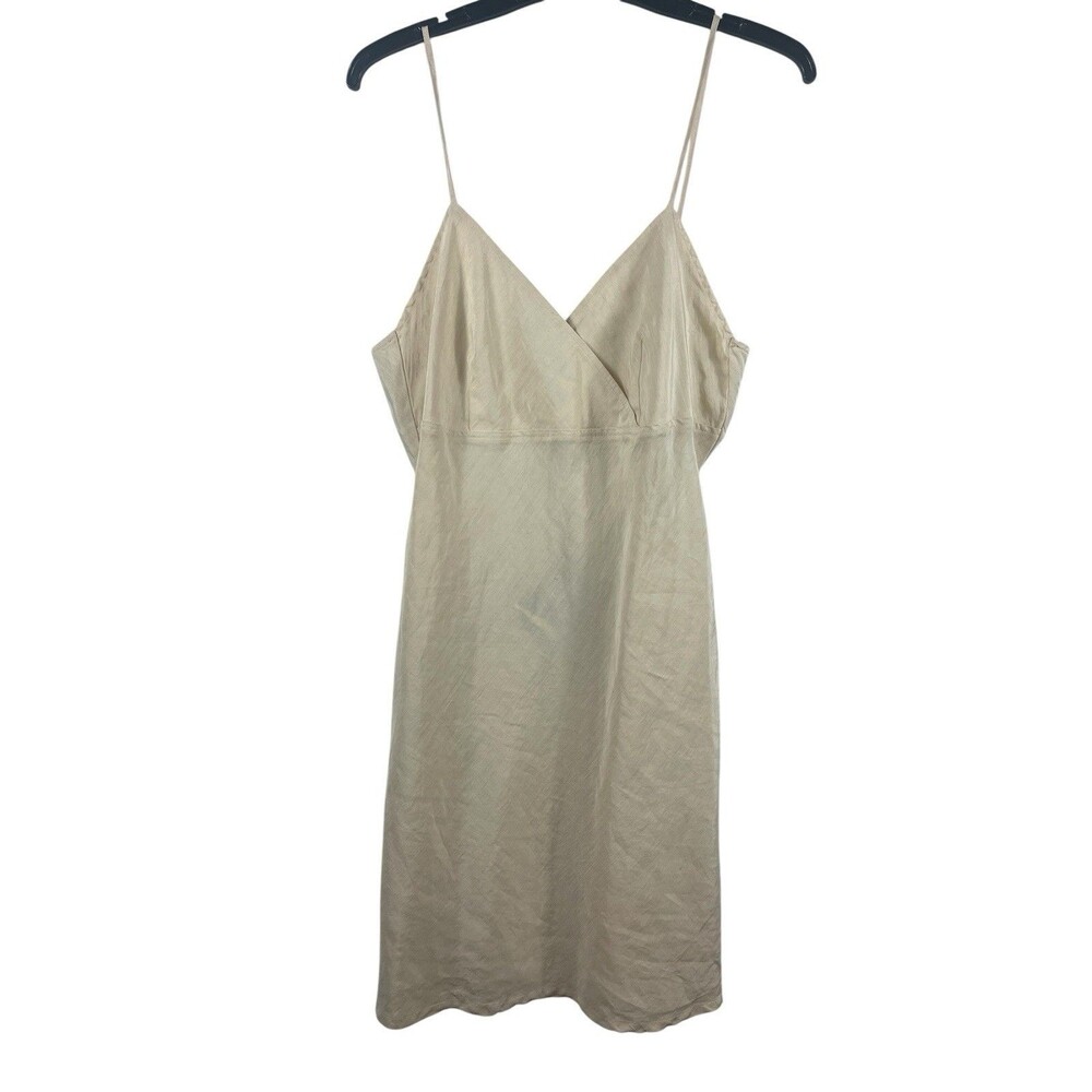 Of the Earth Silk Hemp Silk Slip Dress Womens 12 Spaghetti Strap Minimalist NWT
